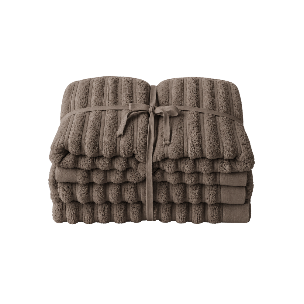 Håndklædesæt, Soft brown - 4 stk